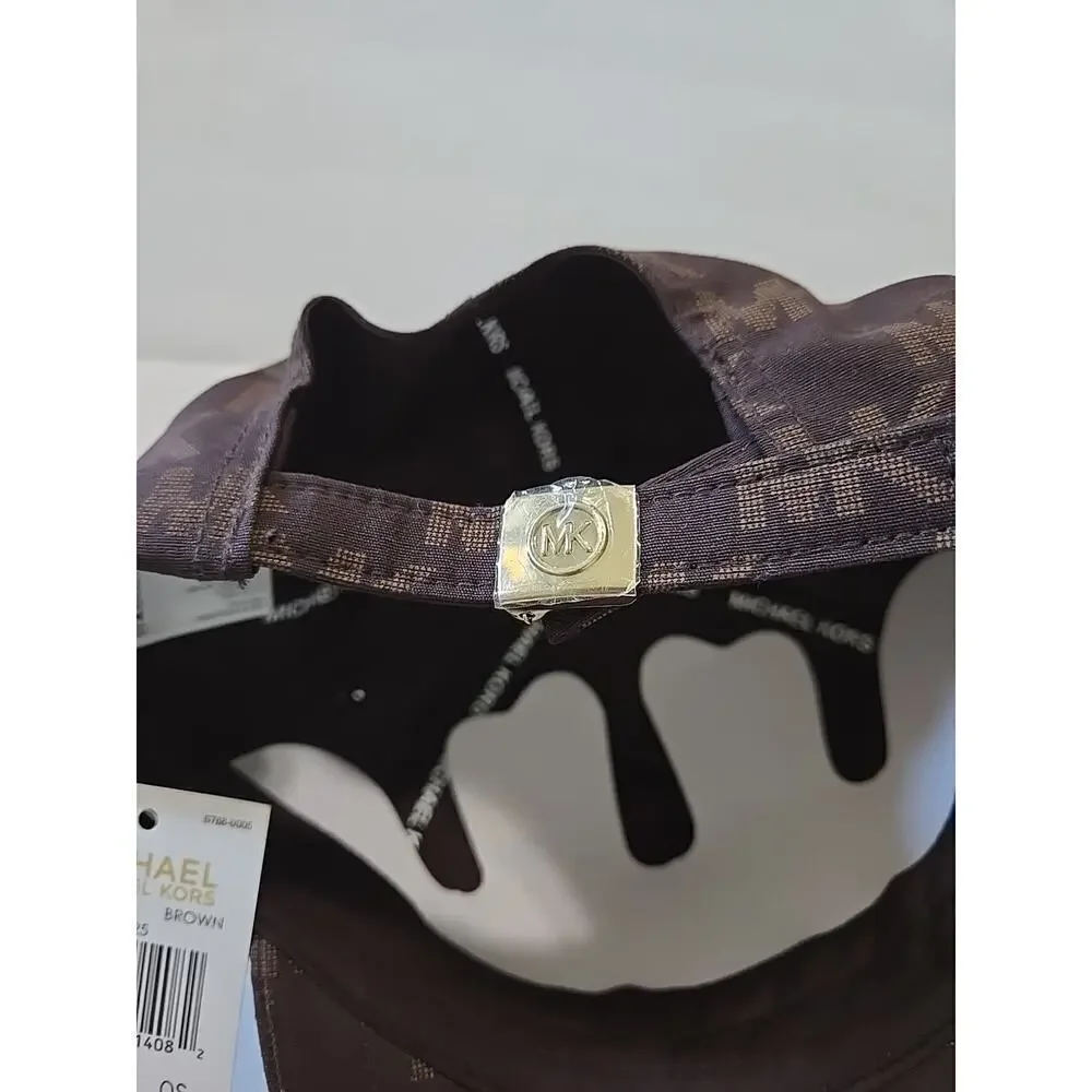 NEW Michael Kors Logo Adjustable Women's Cap Hat in Brown